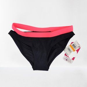 Hula Honey S Black Pink Colorblock Cut Out Bikini